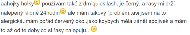 Užívateľka odporúča lepidlo na mihalnice z DM - Quick lash